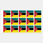 Étiquettes Drapeau du Mozambique (Feuille)