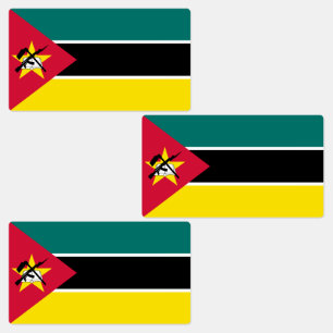 Étiquettes Drapeau du Mozambique