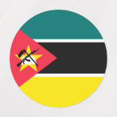 Étiquettes Drapeau du Mozambique (Design 2)