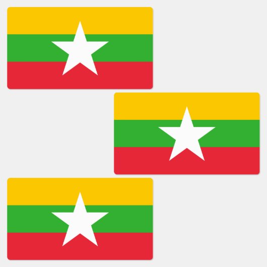 Étiquettes Drapeau du Myanmar (Groupe)