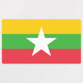 Étiquettes Drapeau du Myanmar (Design 1)