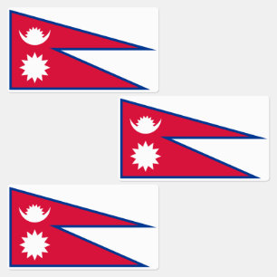 Étiquettes Drapeau du Népal