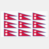 Étiquettes Drapeau du Népal (Feuille)