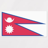 Étiquettes Drapeau du Népal (Design 1)