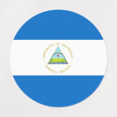 Étiquettes Drapeau du Nicaragua (Design 2)