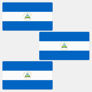 Étiquettes Drapeau du Nicaragua