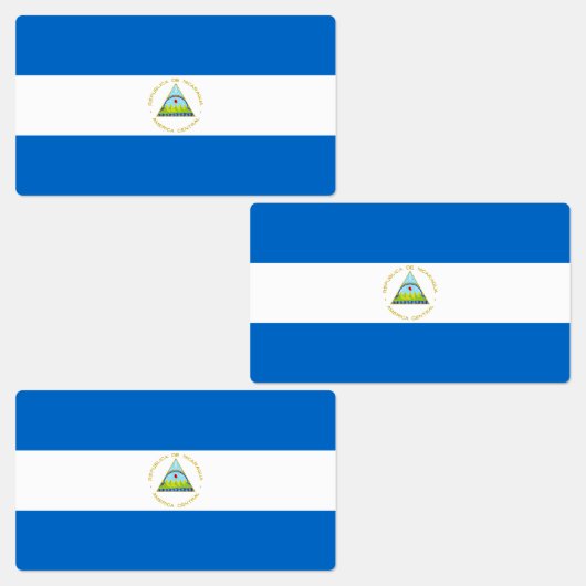 Étiquettes Drapeau du Nicaragua (Groupe)