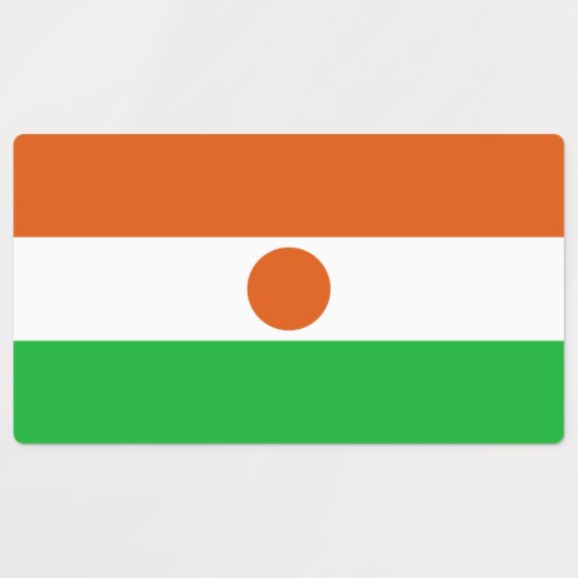 Étiquettes Drapeau du Niger (Design 2)