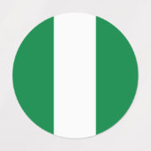 Étiquettes Drapeau du Nigeria (Design 1)