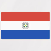 Étiquettes drapeau du Paraguay (Design 2)