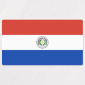 Étiquettes drapeau du Paraguay (Design 1)