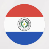 Étiquettes Drapeau du Paraguay (Design 2)