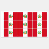 Étiquettes Drapeau du Pérou (Feuille)