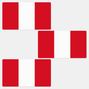 Étiquettes Drapeau du Pérou