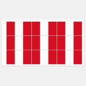 Étiquettes Drapeau du Pérou (Feuille)