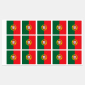 Étiquettes Drapeau du Portugal (Feuille)