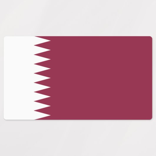 Étiquettes Drapeau du Qatar (Design 2)