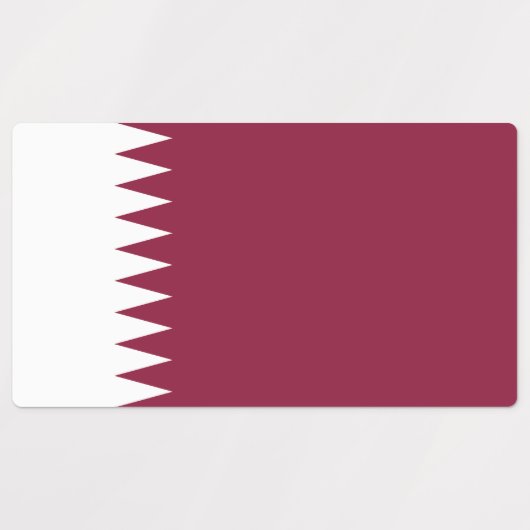 Étiquettes Drapeau du Qatar (Design 1)