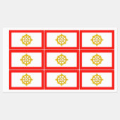 Étiquettes Drapeau du royaume de Sikkim (Feuille)