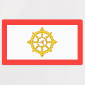Étiquettes Drapeau du royaume de Sikkim (Design 2)