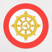 Étiquettes Drapeau du royaume de Sikkim (Design 1)