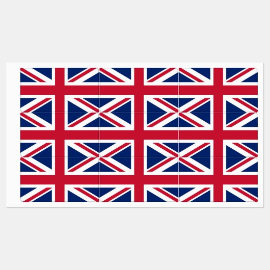 Étiquettes Drapeau du Royaume-Uni (Feuille)