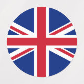 Étiquettes Drapeau du Royaume-Uni (Design 1)