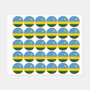 Étiquettes Drapeau du Rwanda