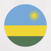 Étiquettes Drapeau du Rwanda (Design 2)