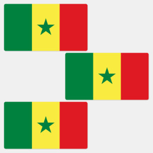 Étiquettes Drapeau du Sénégal