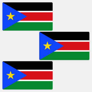 Étiquettes Drapeau du Soudan du Sud