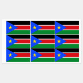 Étiquettes Drapeau du Soudan du Sud (Feuille)