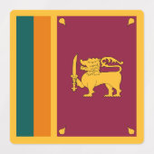 Étiquettes Drapeau du Sri Lanka (Design 1)