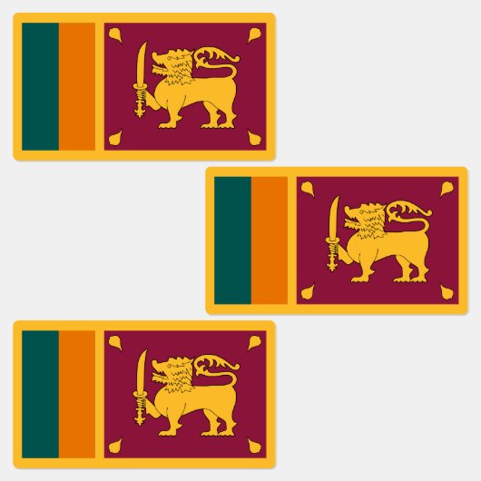 Étiquettes Drapeau du Sri Lanka (Groupe)