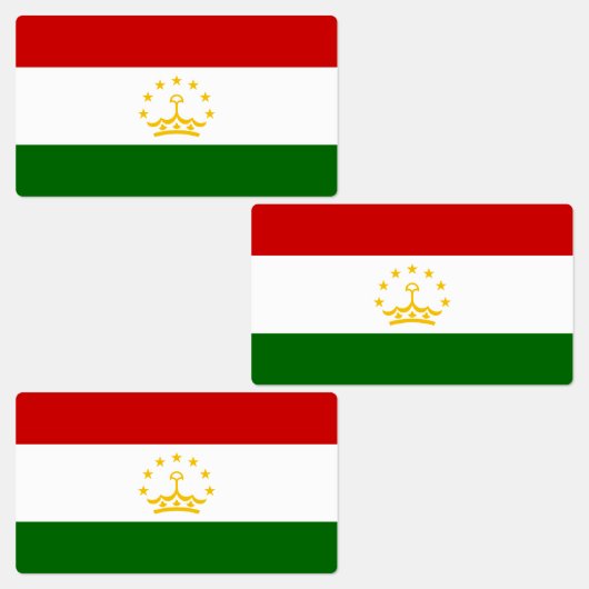 Étiquettes Drapeau du Tadjikistan (Groupe)