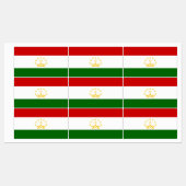 Étiquettes Drapeau du Tadjikistan (Feuille)