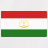 Étiquettes Drapeau du Tadjikistan (Design 1)