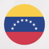 Étiquettes Drapeau du Venezuela (Design 1)