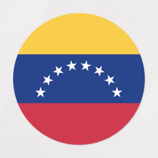 Étiquettes Drapeau du Venezuela (Design 1)