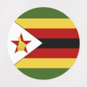 Étiquettes drapeau du Zimbabwe (Design 1)