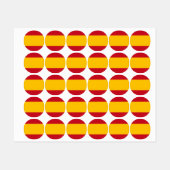 Étiquettes Drapeau espagnol (Feuille)