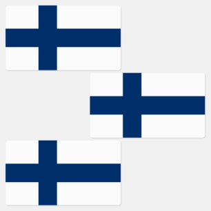 Étiquettes Drapeau Finlande