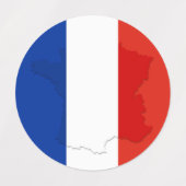 Étiquettes drapeau français (Design 1)