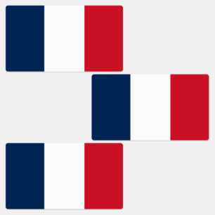 Étiquettes Drapeau français