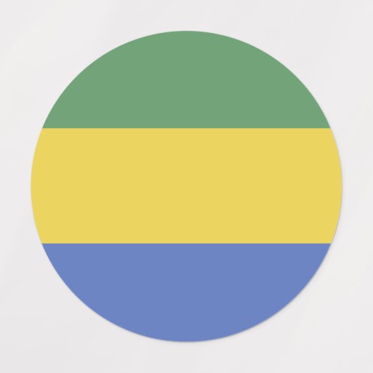 Étiquettes Drapeau Gabon (Design 1)