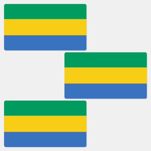 Étiquettes Drapeau Gabon (Groupe)