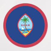 Étiquettes Drapeau Guam (Design 1)
