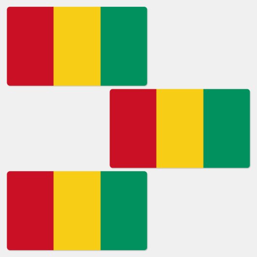 Étiquettes Drapeau Guinée (Groupe)