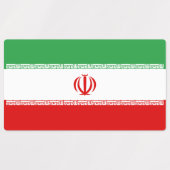 Étiquettes Drapeau Iran (Design 2)