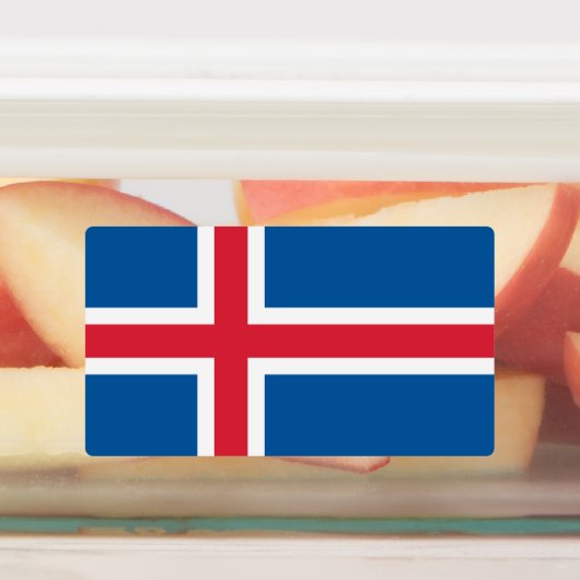 Étiquettes Drapeau Islande (Apposé)